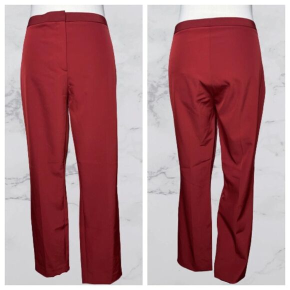 Theory Skinny Becker Pant in Blk Cherry - Picture 1 of 8